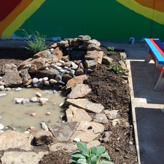 Rock waterfall fountain
