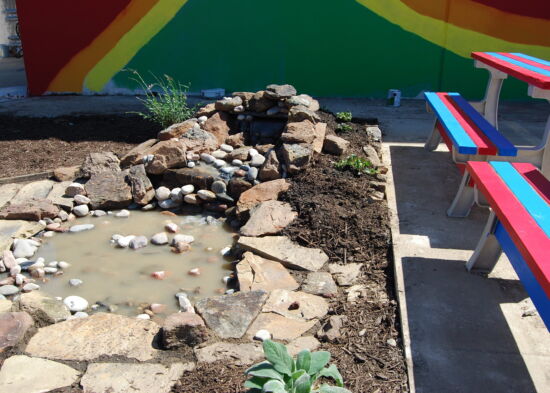 Rock waterfall fountain