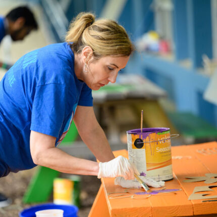 COX Event - Volunteer painting table